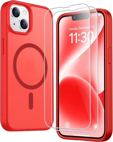 Vista 59 de SPIDERCASE Funda magnética translúcida diseñada para iPhone 11, con 2 protectores de pantalla de vidrio templado, antihuellas, para iPhone 11 de 6.1