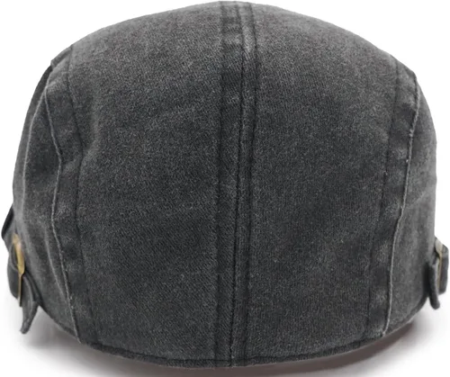 Vista 3 de Gorra vaquera de algodón ajustable unisex Negro