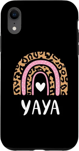 Vista 25 de Yaya Leopard Print Rainbow Cute Mothers Day Funny Yaya Case for iPhone 16