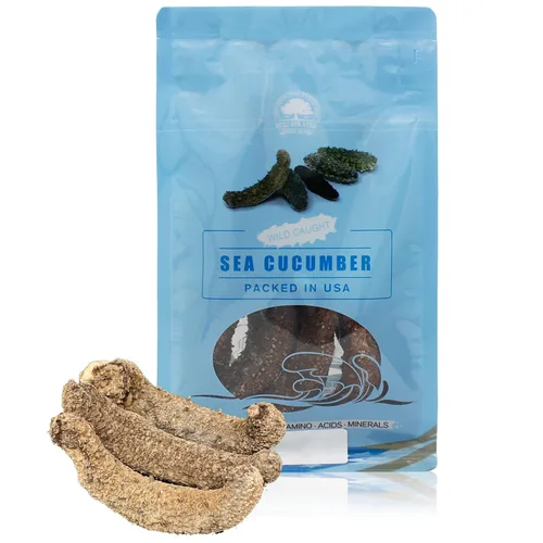 Vista 11 de DOL Wild Alaska Red Sea Pepino 9-12pcs 7-9 años 9-12 (pepino de mar seco)- en caja grande 8oz/caja Caja Grande-8 onzas