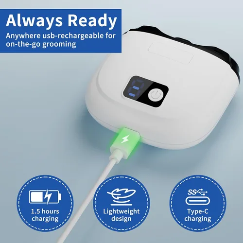 Vista 6 de Cortaúñas eléctrico automático para uñas de los pies, cortaúñas eléctrico inteligente, engranajes de 3 velocidades ajustables con luz LED