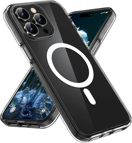 Vista 18 de MILPROX Compatible con iPhone 16 Pro Funda – con protector de pantalla – Compatible con MagSafe – Diseño magnético claro transparente – Que no se