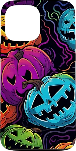 Vista 22 de Funda para iPhone 11 Pro Max Halloween Scary Pumpkin Graffiti