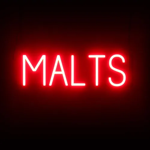 Vista 42 de SpellBrite HAMBURGERS Letrero para restaurantes Letreros relacionados con el comedor con aspecto de neón, luz LED roja 40.0 x 6.3 pulgadas Rojo