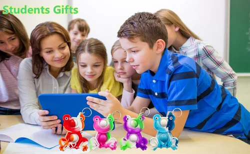 Vista 4 de Paquete de 24 mini juguetes para ansiedad de rana a granel para niños y niñas, regalos de fiesta de cumpleaños y recompensas para estudiantes