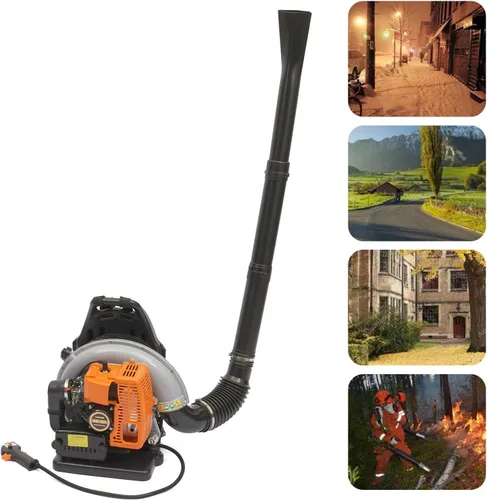 Vista 11 de CNCEST Soplador de hojas de gas, 26CC de 2 tiempos, soplador de nieve de hoja de gas, arnés acolchado de escombros a gas, 0.75 KW/7000 R/Min