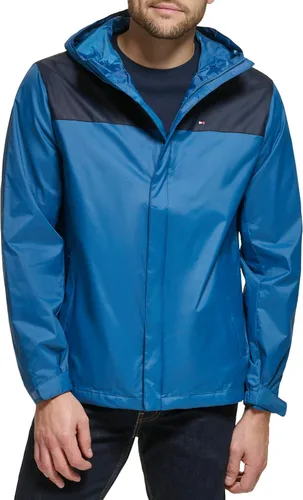 Vista 24 de Tommy Hilfiger Chaqueta impermeable con capucha, transpirable, ligera, para hombre