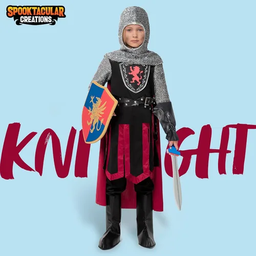 Vista 2 de Spooktacular Creations Disfraz de caballero medieval para niño