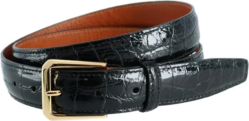 Vista 3 de Trafalgar Cinturón de cocodrilo esmaltado genuino para hombre 1 316 pulgadas 1181in