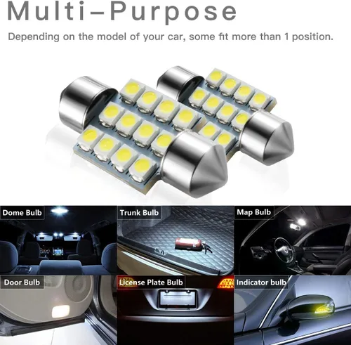 Vista 4 de Marsauto DE3175 Bombilla LED de 31 mm para luz interior de cúpula de mapa de puerta de cortesía para coche 1.22 pulgadas DE3021 DE3022 Bombillas