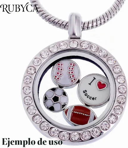 Vista 9 de RUBYCA Venta al por mayor encantos flotantes lote para DIY cristal Living Memory Locket Mix Silver Gold Color, Zinc, cristal