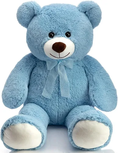 Vista 12 de HollyHOME Oso de peluche grande para cumpleaños y día de San Valentín, peluche para niños y novia, 36 pulgadas, color beige