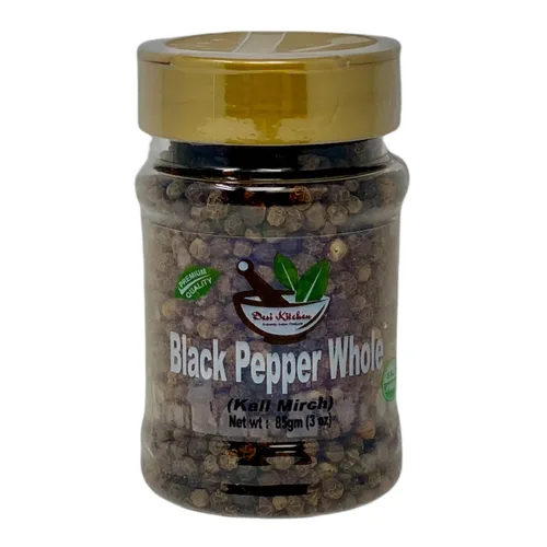 Vista 4 de Desi Kitchen Spices All Natural Sin sal Vegano Sin OMG Pimienta negra gruesa 3 oz (85 gm)