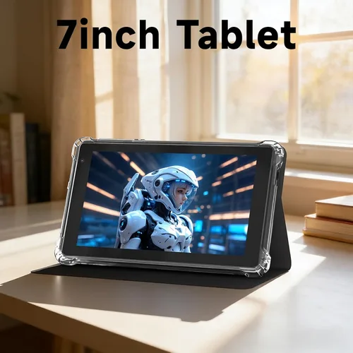 Vista 2 de NOVOJOY Tablet de 7 Pulgadas con Estuche, Tablet PC Android 15, Almacenamiento de 32GB 8GB RAM Tablets con Procesador Quad-Core Tableta pc Android