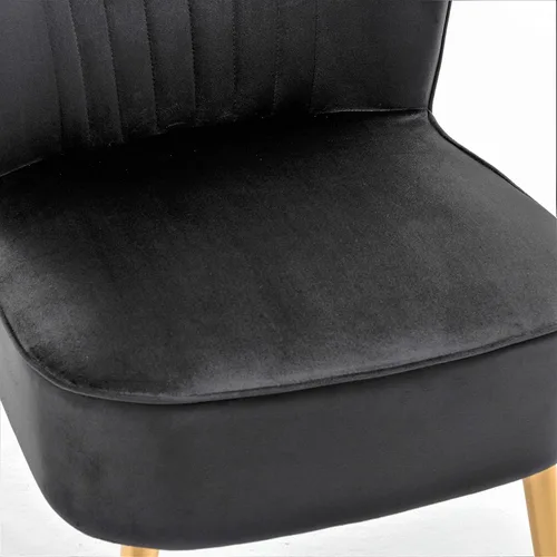 Vista 15 de Container Furniture Direct Silla moderna de terciopelo para sala de estar, dormitorio o entrada, diseño elegante y cómodo sin brazos con patas
