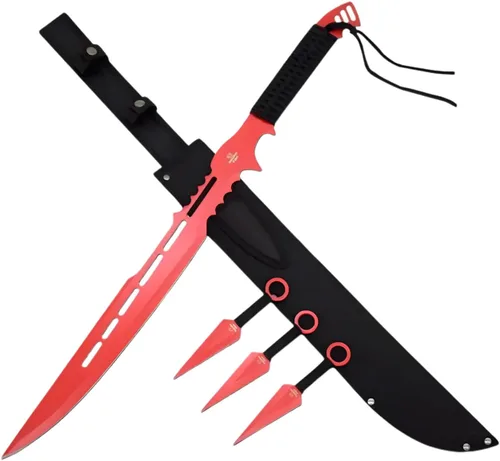 Vista 14 de Snake Eye Tactical - Espada Ninja de Diseño Fantástico con Funda de Nylon Negro