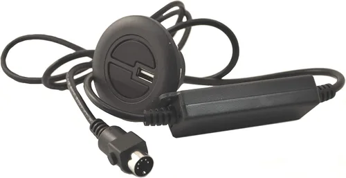 Vista 2 de KD Compatible Power Dos Botón Control Mano Redondo con Luz Trasera LED Azul USB