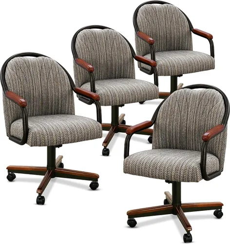 Vista 22 de Chromcraft CM188 1pc giratorio inclinación cocina comedor silla - 2334 castaño