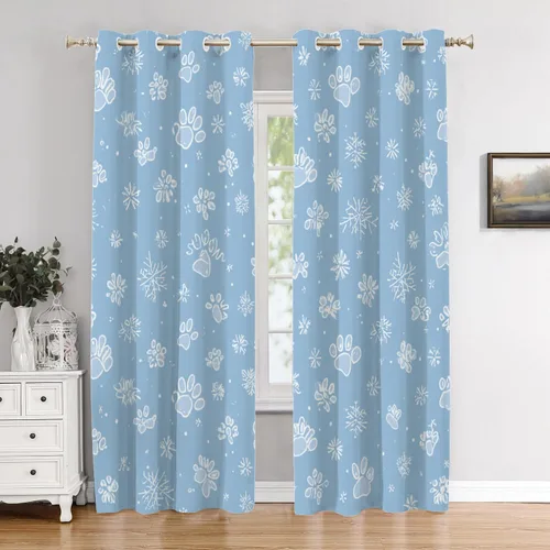 Vista 61 de Cortinas opacas de poliéster multicapa para ventanas de padre e hijo, 2 unidades, 26 x 24 pulgadas