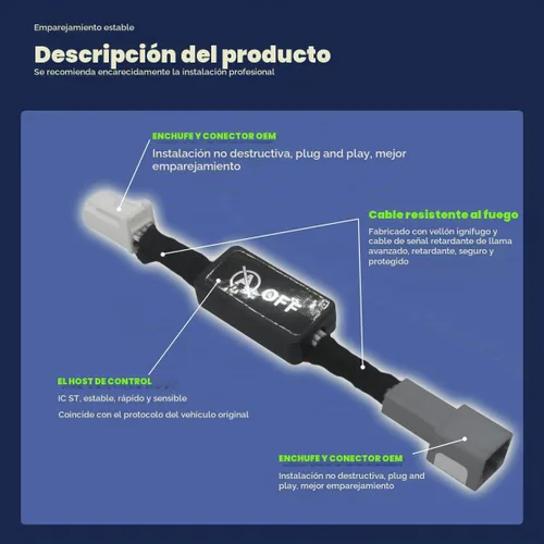 Vista 2 de Dispositivo Cable Cancelador Eliminador del Sistema de Motor de Arranque y Parada Automático A Apagado Eliminar/Desactivar/Cancelar Función