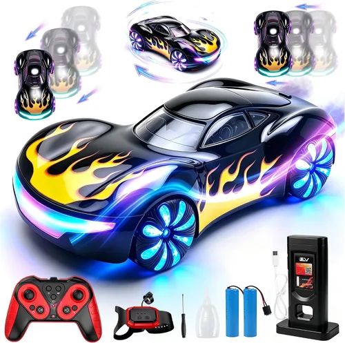 Vista 11 de Coche de acrobacias RC con detección de gestos, auto de control remoto 4WD 1-azul