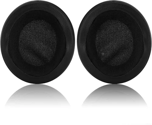Vista 5 de Almohadillas de repuesto para orejas con cuero proteico y espuma viscoelástica para auriculares Razer Nari, Ultimate, Essential, Kraken Kitty Negro