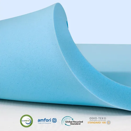 Vista 2 de Subrtex Cubrecolchón de Espuma Viscoelástica, Cubrecolchón de Espuma Viscoelástica con Infusión de Gel, Cubrecolchón para Personas que Duermen