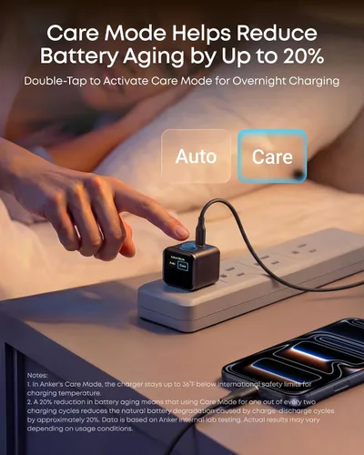 Vista 4 de Anker Cargador de pantalla inteligente nano, cargador rápido USB C máximo Negro
