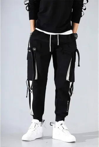 Vista 2 de Astellarie Pantalones deportivos estilo cargo para hombre