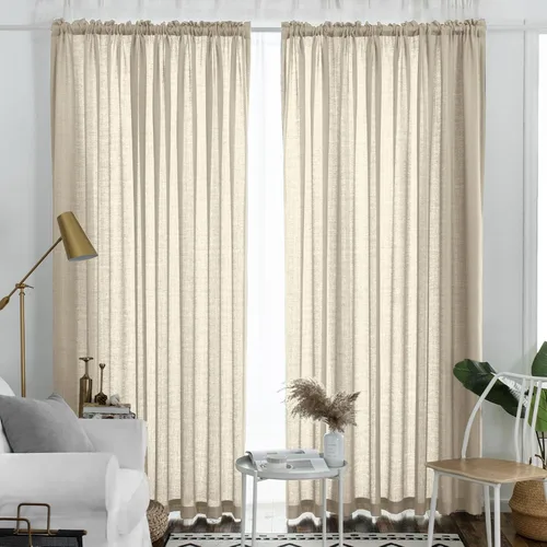 Vista 17 de Melodieux Cortinas de Niveles Semitraslúcidas Negras de 24 Pulgadas de Largo para Cocina, Cafetería, Dormitorio, Ventanas Pequeñas, Aspecto de Lino