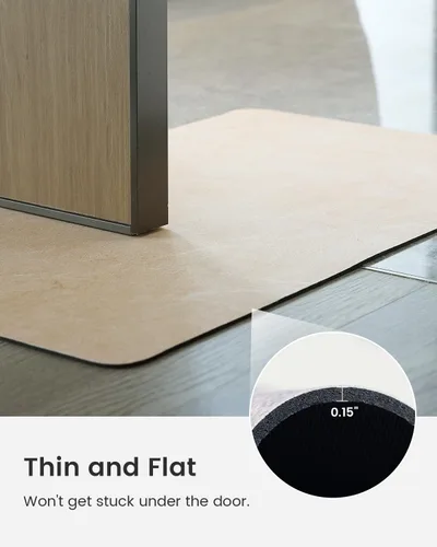 Vista 7 de Stiio Alfombrillas de baño para el baño, superabsorbentes de secado rápido, alfombras de goma antideslizantes delgadas para el baño que pasan debajo