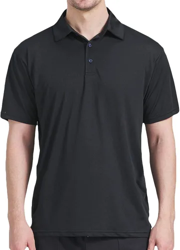 Vista 3 de Paquete de 3 polos para hombre Dry Fit Performance de manga corta Polo de golf