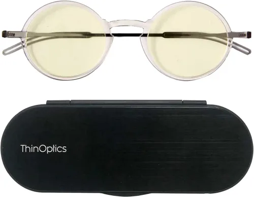 Vista 7 de ThinOptics unisex-adult Manhattan Blue Light Blocking Glasses Round Reading Glasses