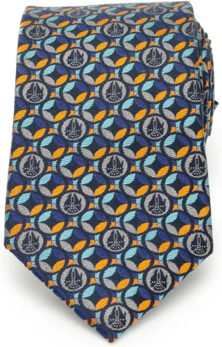Vista 3 de Corbata Falcon Motif Azul Marino Hombre, Multi