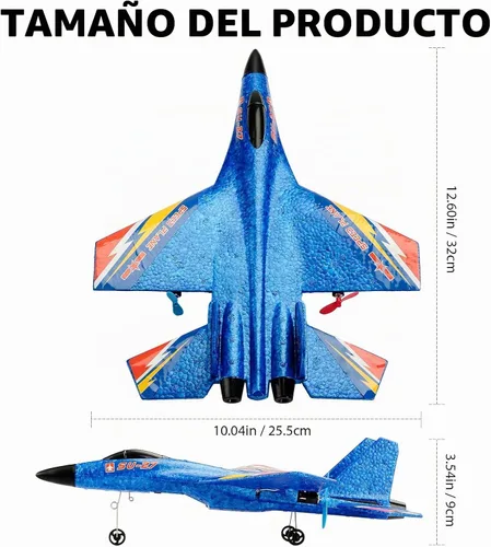 Vista 2 de SU27 RC Fighter Plane Principiante Avión RC 6-Axis Estabilizador Amarillo