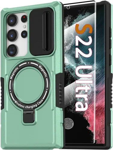 Vista 69 de Funda magnética para Samsung Galaxy Note 20 Ultra con soporte de anillo [con protector de pantalla] [Compatible con carga inalámbrica MagSafe] Funda
