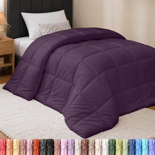Vista 19 de Utopia Bedding - Juego de edredones de plumón con inserción de edredón acolchado con esquinas y pestañas, edredones alternativos cosidos en caja