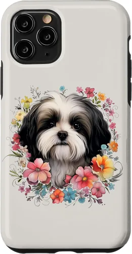 Vista 29 de Shih Tzu Mom Floral Dog Lover Vintage Flowers Cute Case for iPhone 17