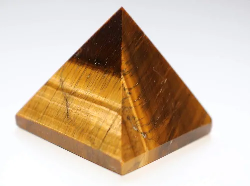 Vista 7 de StoneStory Estatua de cristal curativo de pirámide de ojo de tigre natural, piedra preciosa espiritual de reiki (ojo de tigre, 2.0 x 1.6 in)