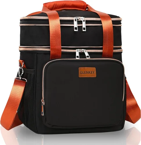 Vista 17 de Lonchera táctica aislada – Bolsa térmica expandible grande para hombres – Lonchera versátil para adultos, turnos de trabajo, viajes al aire libre