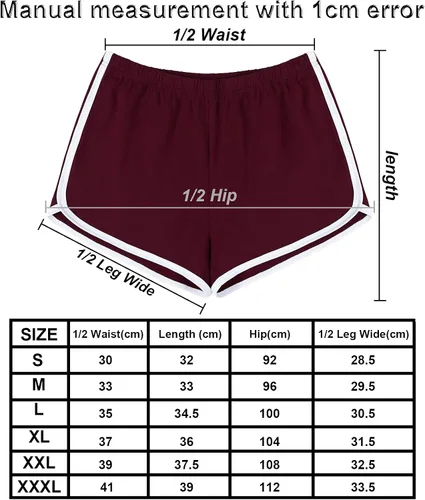 Vista 2 de URATOT Women's Cotton Shorts Gym Shorts Yoga Shorts Summer Running Active Shorts Dance Elastic Shorts, Pack of 2