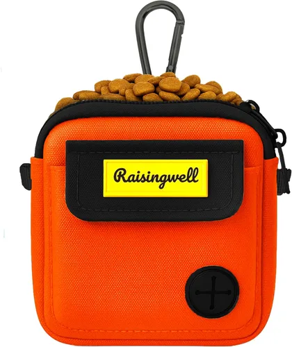 Vista 13 de Bolsa de golosinas para perros Raisingwell para caminar y entrenar con clicker, bolsas para excrementos pequeñas, riñonera con cierre, kit de A1.