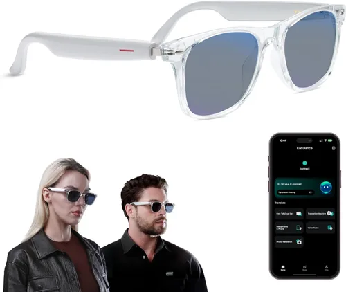 Vista 14 de LIMU Gafas de sol inteligentes Gen 5 AI – Gafas de sol inteligentes de diseño alemán con intérprete de IA en tiempo real, audio Bluetooth de oreja