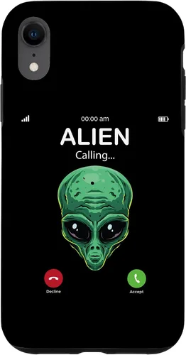 Vista 8 de iPhone 14 Alien Is Calling Funny Alien Humor OVNI Prank Teléfono Call Case