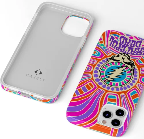 Vista 5 de Funda Casely para iPhone 11 Pro Max Arte del Caos Calavera de Grateful Dead Diseño Clásico Ultra Delgado