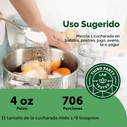 Vista 5 de Micro Ingredients Polvo con 90 % de extracto de stevia orgánica, endulzante natural sin calorías, 1 706 Servings, Stevia Green Leaf Reb-A
