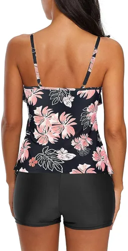 Vista 4 de ZANDO Tankini Swimsuits for Women Tummy Control Swimsuit Two Piece Bathing Suit for Women Swim Suits 2023 Tankini Top Shorts