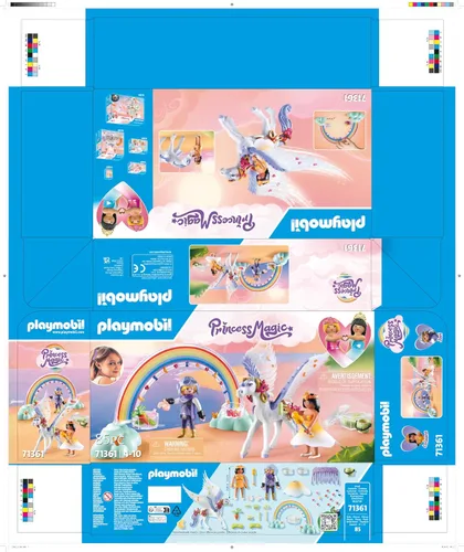 Vista 9 de Playmobil Pegaso con arco iris en las nubes