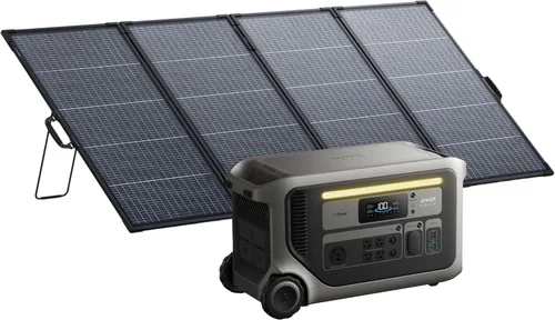 Vista 9 de Anker SOLIX Estación de energía portátil F3000 con 2 paneles solares de 400 W, 3,072 Wh, recarga de 6,000 W, ampliable a 24 kWh, generadores solares
