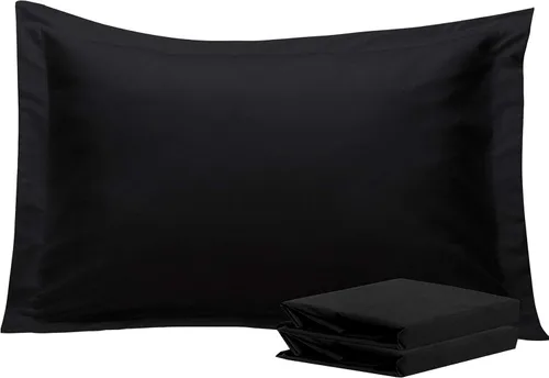 Vista 92 de NTBAY Fundas de almohada estándar, paquete de 2 fundas de almohada de microfibra cepillada de 20 x 26 pulgadas, súper suaves y acogedoras
